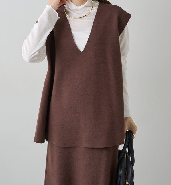  「ミラノリブニットベスト」|ニット・セーター|