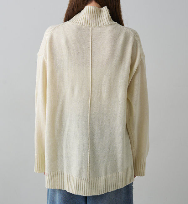  「【手洗いOK】ハンドウォッシャブルハイネックニット」|ニット・セーター|
