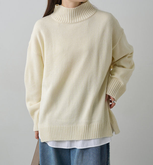  「【手洗いOK】ハンドウォッシャブルハイネックニット」|ニット・セーター|