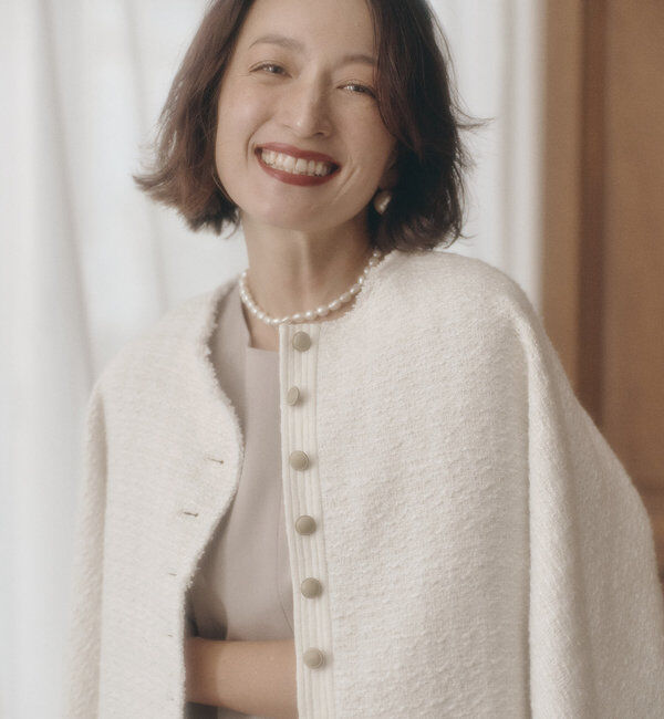  「スラブツイードノーカラージャケット」|テーラードジャケット|