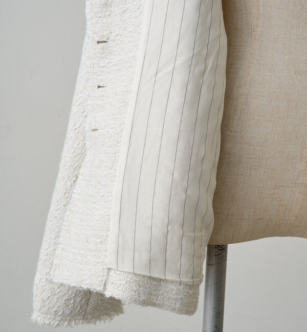  「スラブツイードノーカラージャケット」|テーラードジャケット|