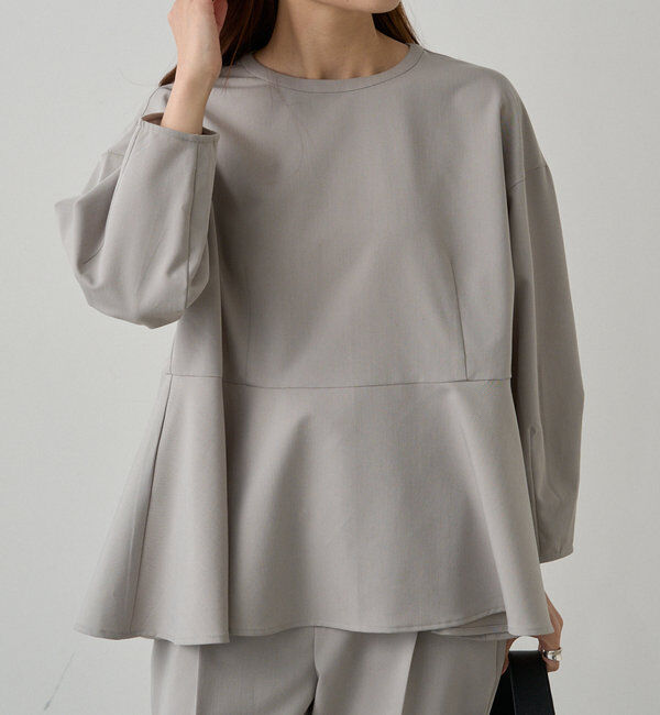  「【Du noir】バックリボンペプラムブラウス+スラックスパンツセット」|その他|