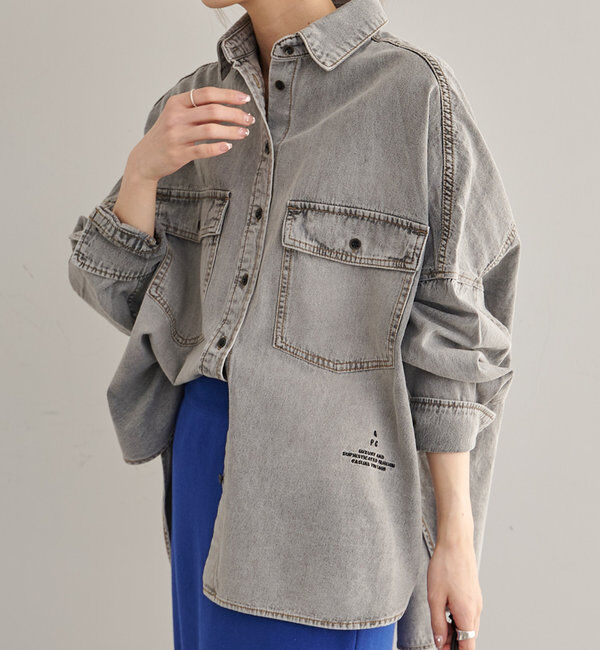  「ヴィンテージライクデニムシャツ」|シャツ・ブラウス|