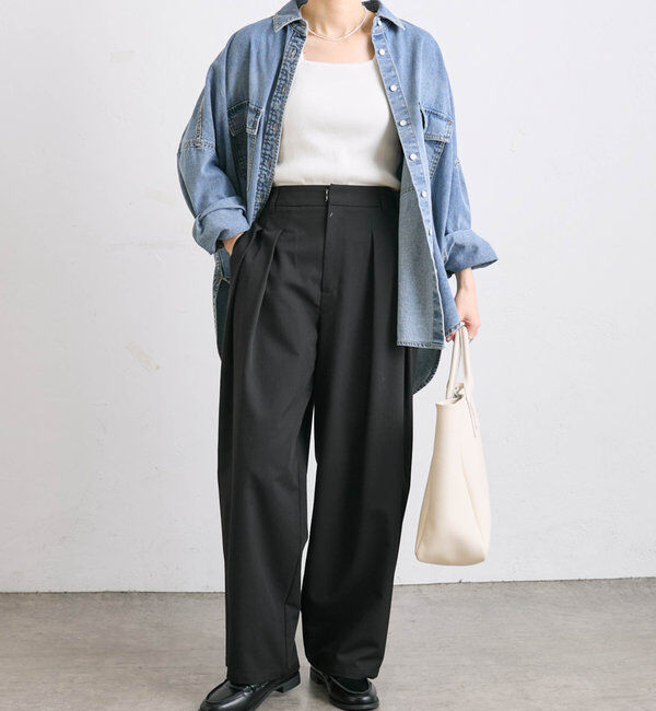  「【リバイバル/WEB限定】ツータックスラックスパンツ」|スラックス|