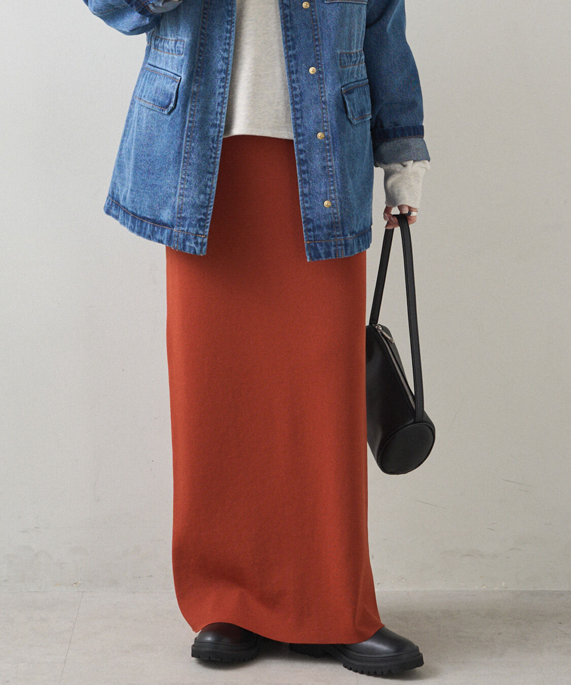  「《新色登場！/リバイバル》【-3kg見え / Du noir】ナロースカート」|スカート|