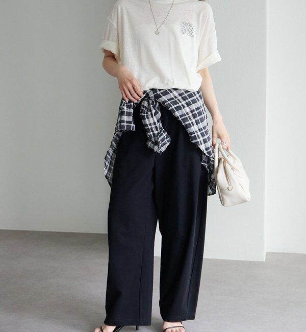  「【接触冷感+抗菌】カーブシルエットカットソーパンツ」|その他|