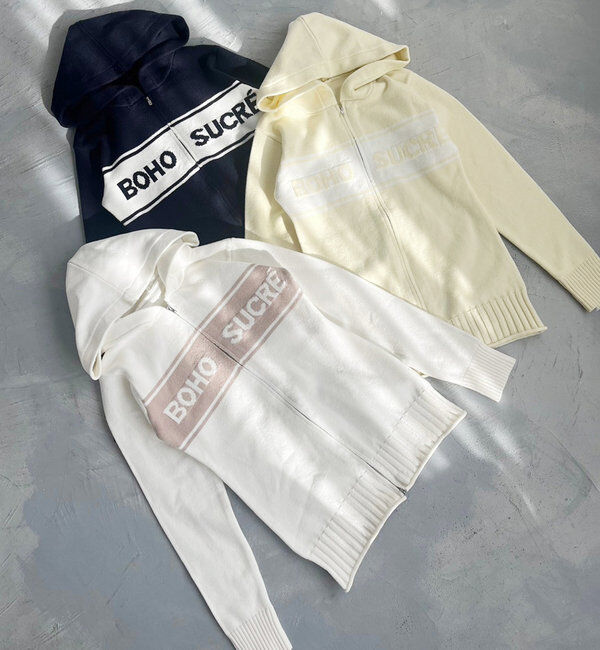  「ジップロゴジャガードニット」|ニット・セーター|