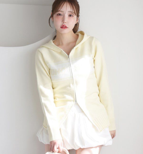  「ジップロゴジャガードニット」|ニット・セーター|