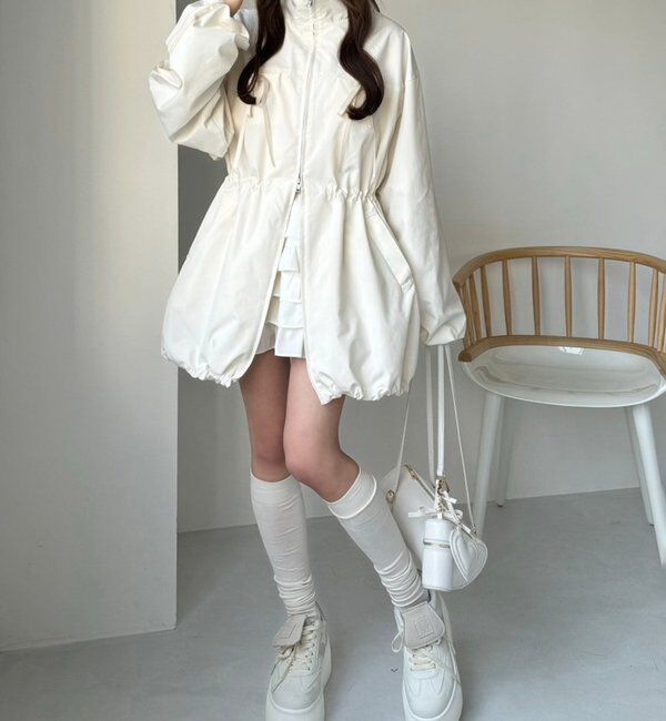  「サイドラインリボンブルゾン」|ダウンベスト・ベスト|