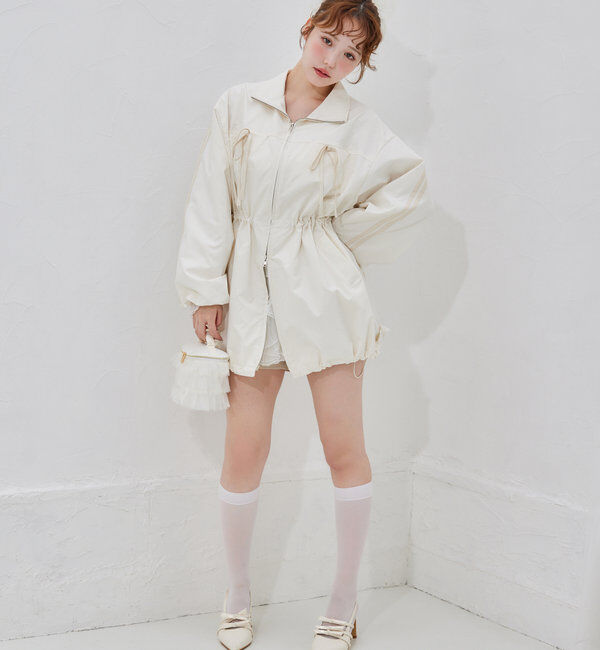  「サイドラインリボンブルゾン」|ダウンベスト・ベスト|