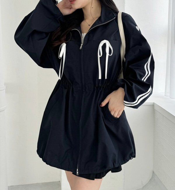  「サイドラインリボンブルゾン」|ダウンベスト・ベスト|