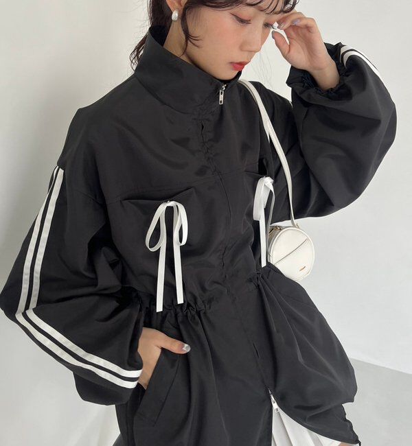  「サイドラインリボンブルゾン」|ダウンベスト・ベスト|