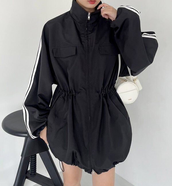  「サイドラインリボンブルゾン」|ダウンベスト・ベスト|