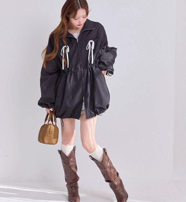  「サイドラインリボンブルゾン」|ダウンベスト・ベスト|