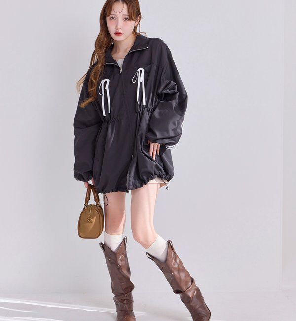  「サイドラインリボンブルゾン」|ダウンベスト・ベスト|