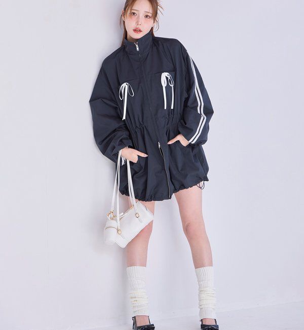  「サイドラインリボンブルゾン」|ダウンベスト・ベスト|