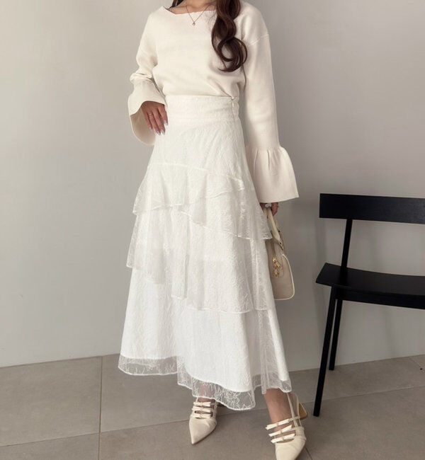  「レースアップニット」|ニット・セーター|