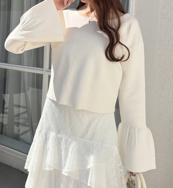  「レースアップニット」|ニット・セーター|