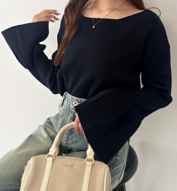  「レースアップニット」|ニット・セーター|