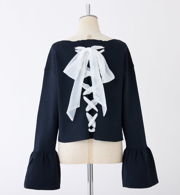  「レースアップニット」|ニット・セーター|