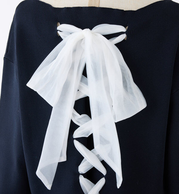  「レースアップニット」|ニット・セーター|