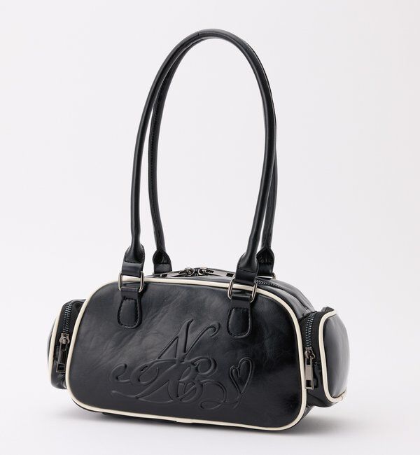  「エンボスロゴボストンバッグ」|ショルダー・メッセンジャー|ブラック