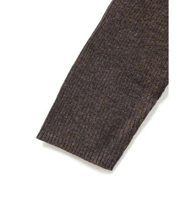 mizuiro ind「mizuiro ind ボタン付きリブハイネックプルオーバー」|ニット・セーター|