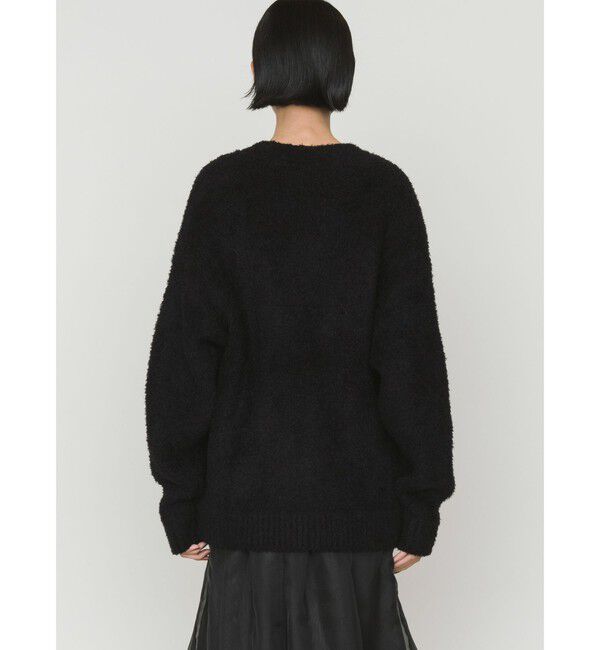 MIDIUMISOLID「MIDIUMISOLID フェザーヤーンロングカーディガン」|カーディガン|