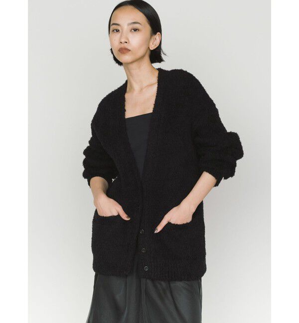 MIDIUMISOLID「MIDIUMISOLID フェザーヤーンロングカーディガン」|カーディガン|