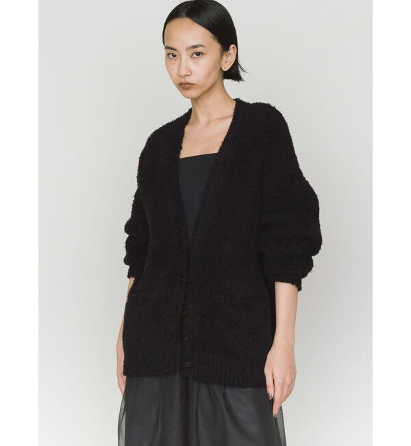 MIDIUMISOLID「MIDIUMISOLID フェザーヤーンロングカーディガン」|カーディガン|