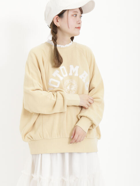 Samansa Mos2「飛び裏毛アップリケロゴスウェット」|Tシャツ・カットソー|イエロー