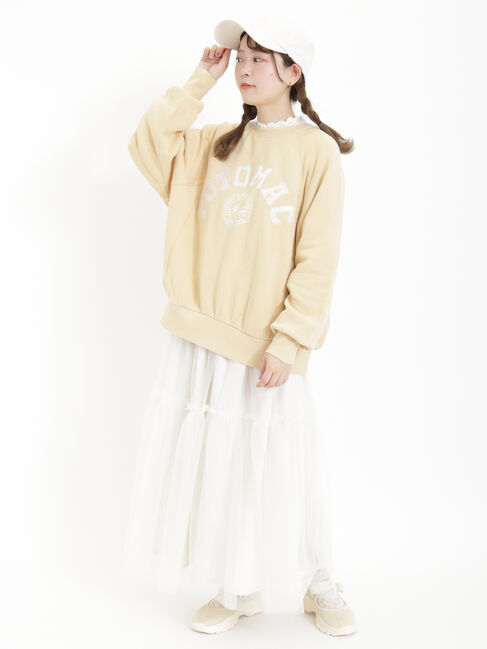 Samansa Mos2「飛び裏毛アップリケロゴスウェット」|Tシャツ・カットソー|