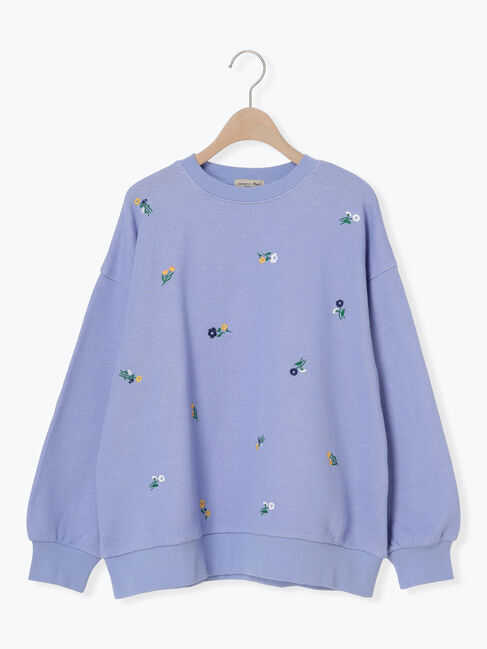 Samansa Mos2「小花刺繍スウェット」|Tシャツ・カットソー|