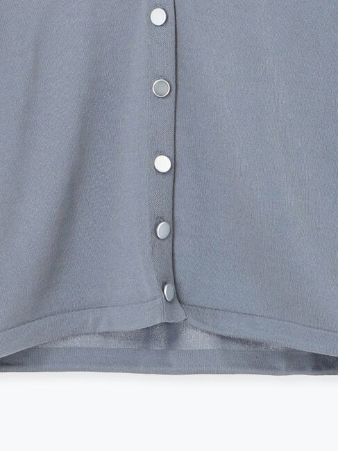 Samansa Mos2 blue「裾ドロストニットカーディガン」|カーディガン|