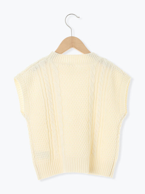 Samansa Mos2 Lagom「【マシンウォッシャブル】ニットベスト」|ダウンベスト・ベスト|