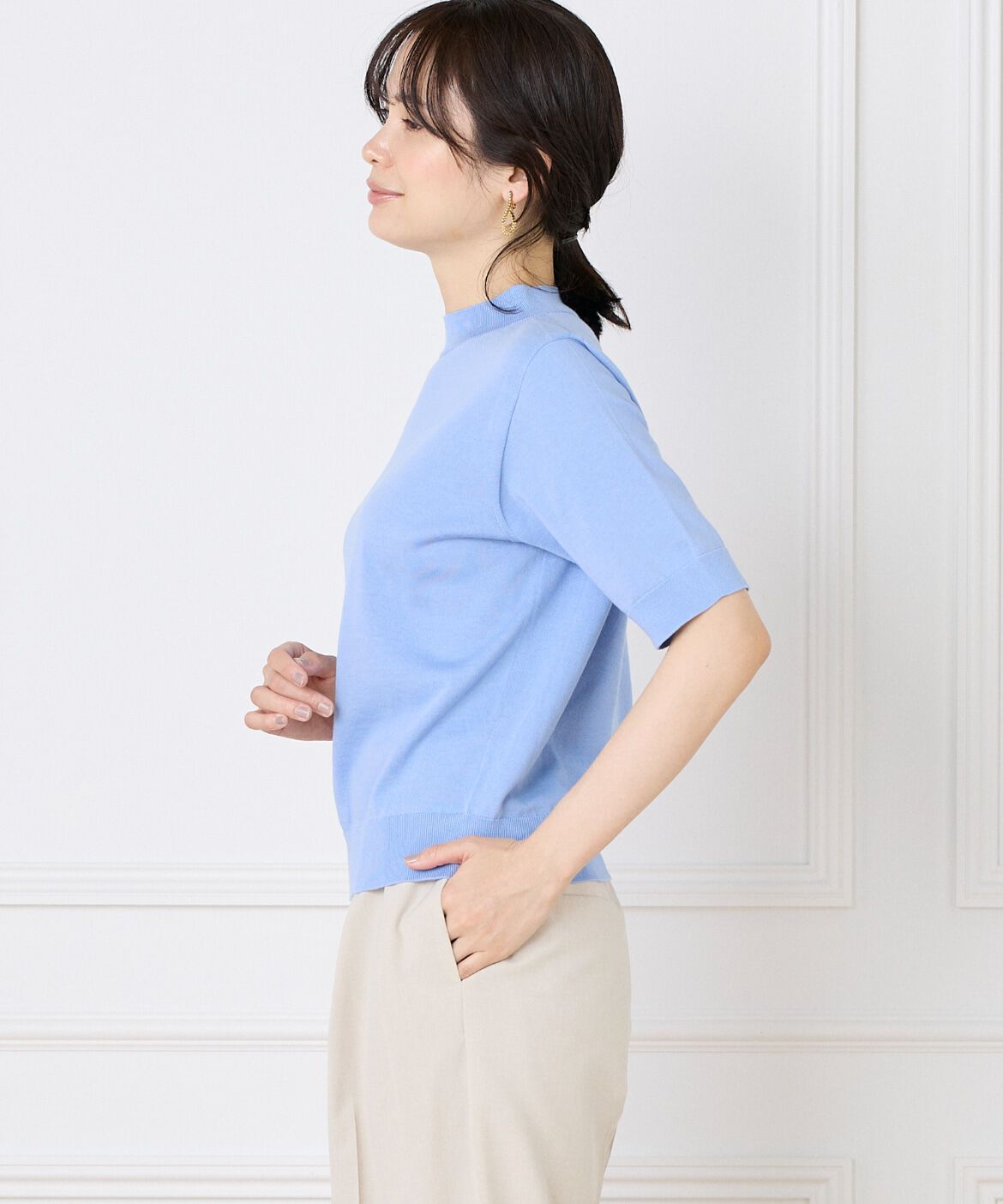 DAY by DAY it&rsquo;s international「ハイネック5分袖ニット」|ニット・セーター|