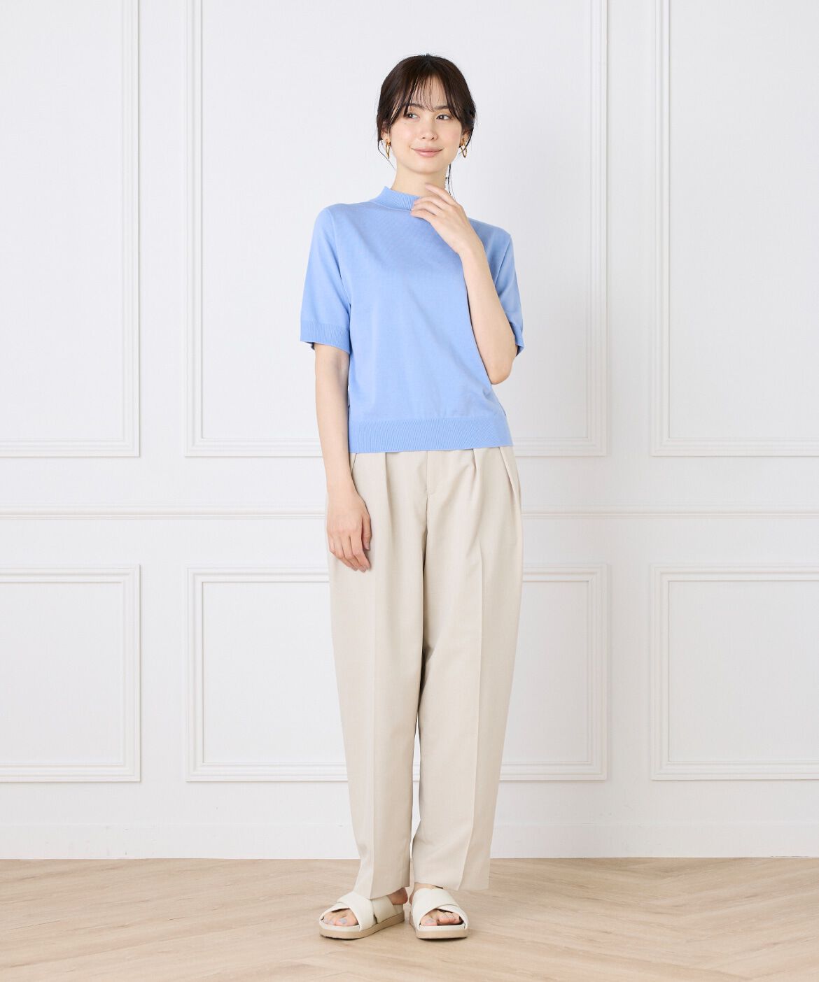 DAY by DAY it&rsquo;s international「ハイネック5分袖ニット」|ニット・セーター|