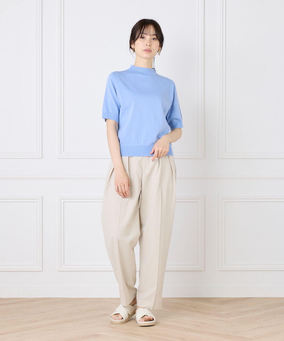 DAY by DAY it&rsquo;s international「ハイネック5分袖ニット」|ニット・セーター|