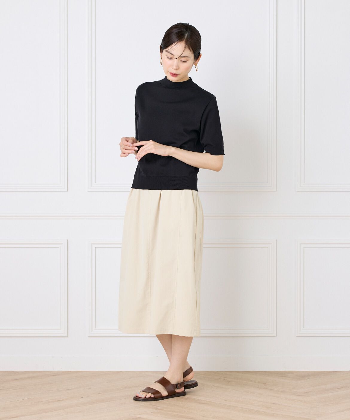 DAY by DAY it&rsquo;s international「ハイネック5分袖ニット」|ニット・セーター|