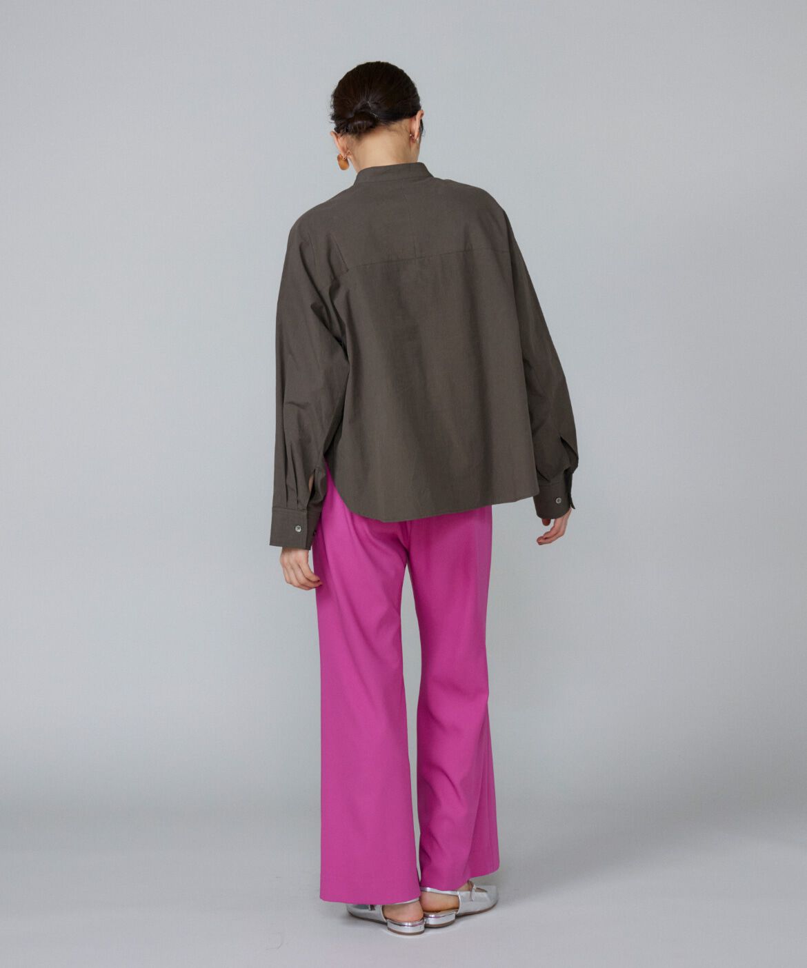 Le Souk「《大きいサイズ》バンドカラーシャツ」|シャツ・ブラウス|