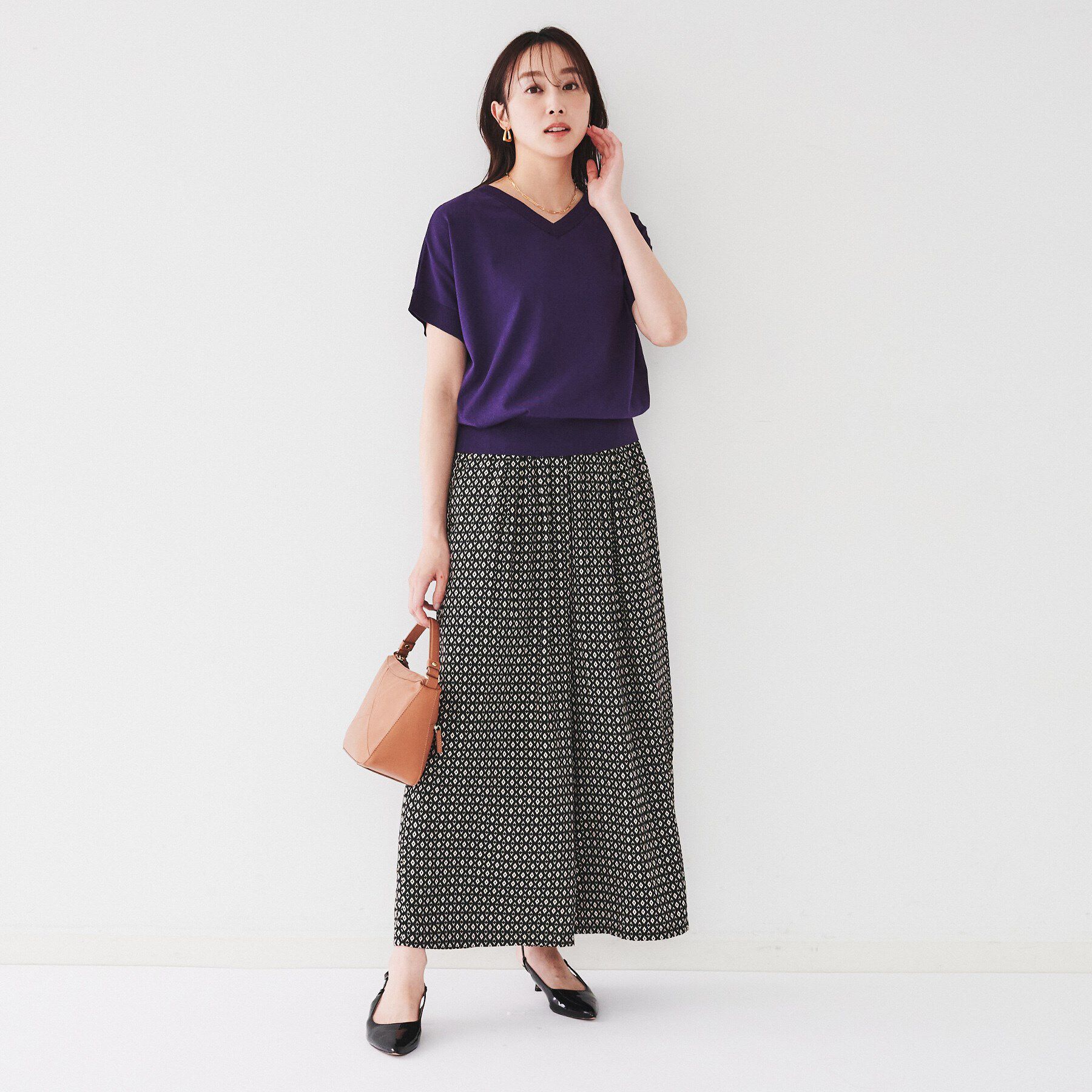 UNTITLED「【セットアップ可能/ウエストゴム仕様】小紋柄パンツ」|その他|