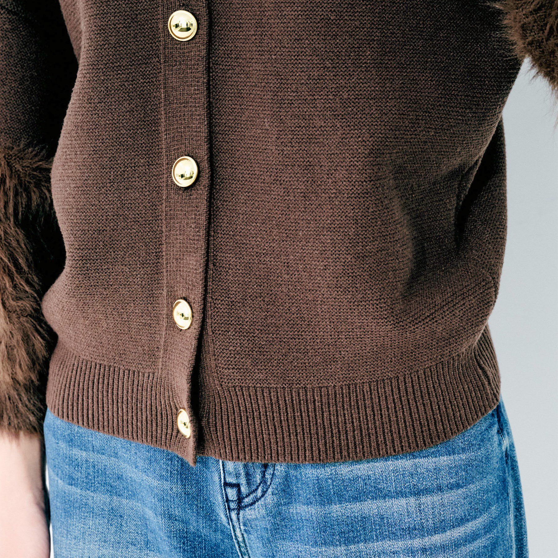 UNTITLED「【TORRAZZO DONNA】ファースリーブ2wayプルオーバー」|Tシャツ・カットソー|