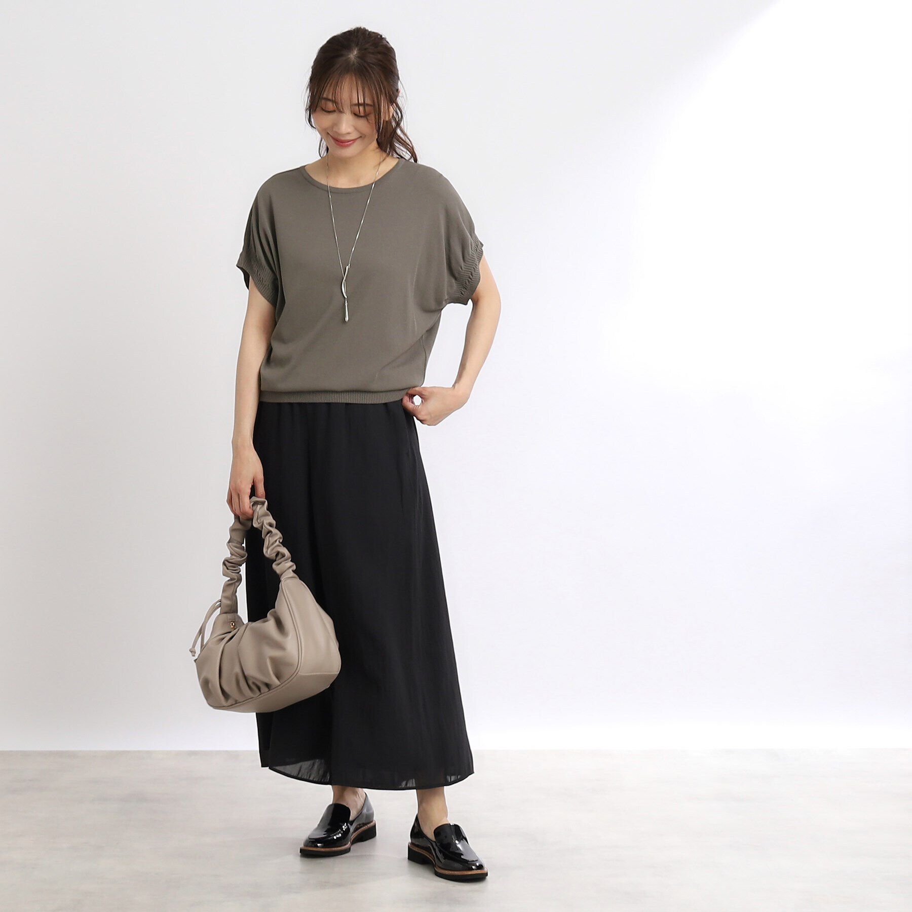 Reflect「【SALE／人気♪／WEB限定カラーあり／洗える／二の腕カバー◎】ボートネックニット」|ニット・セーター|