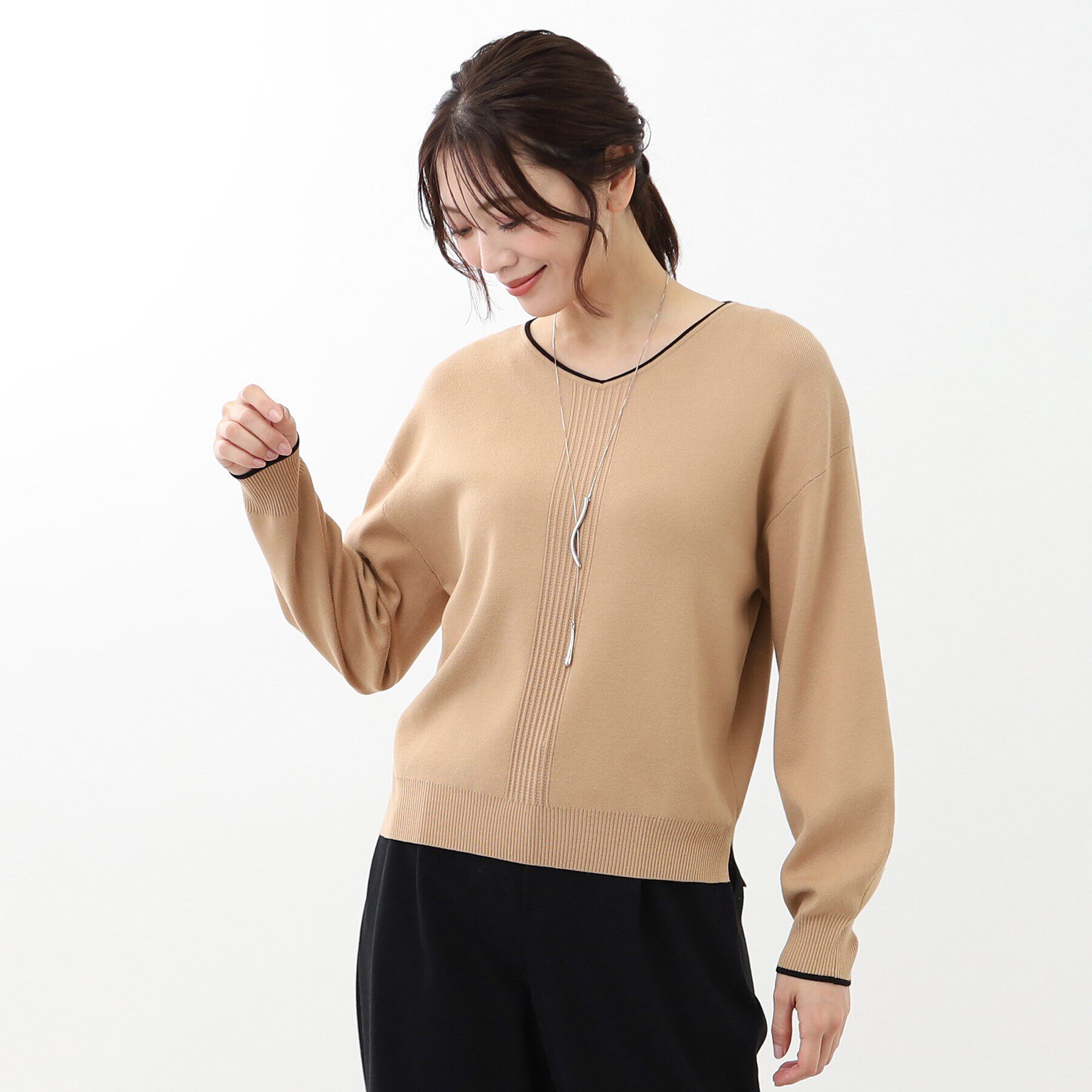 Reflect「【WEB限定カラーあり／手洗い可／セットアップ可】ゆるめフォルムニット」|ニット・セーター|