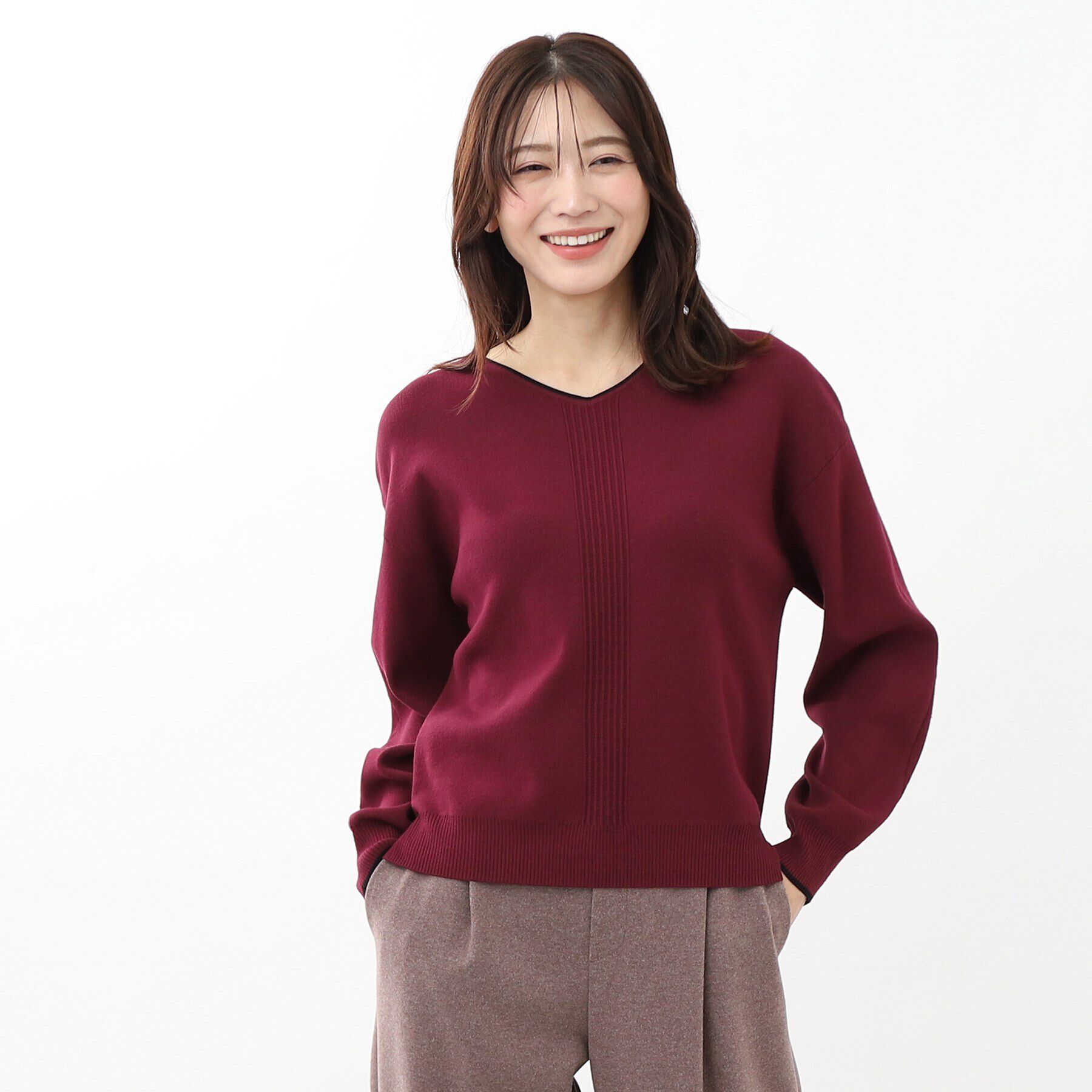 Reflect「【WEB限定カラーあり／手洗い可／セットアップ可】ゆるめフォルムニット」|ニット・セーター|