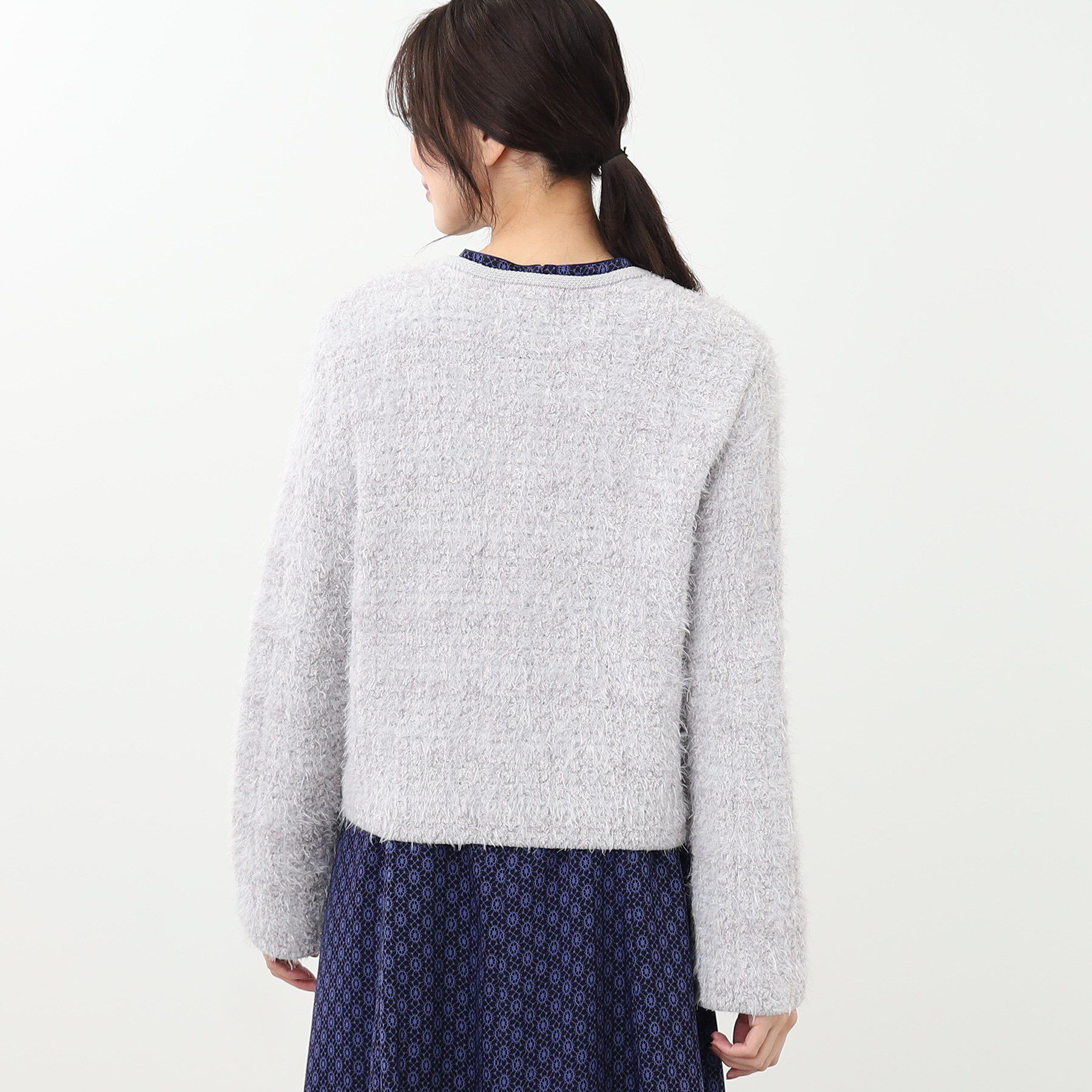 Reflect「【手洗い可】ジャカード編みカーディガン」|カーディガン|