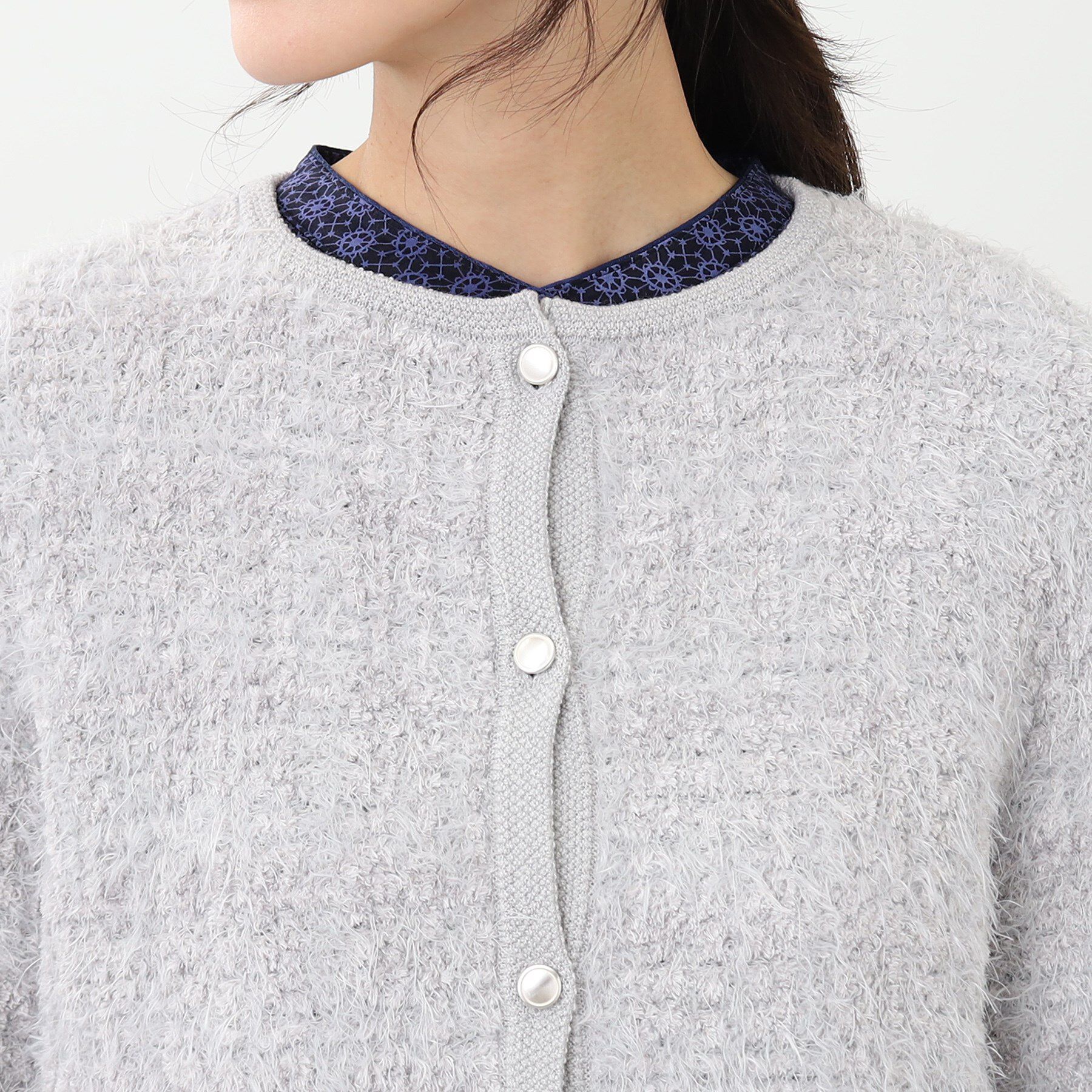 Reflect「【手洗い可】ジャカード編みカーディガン」|カーディガン|