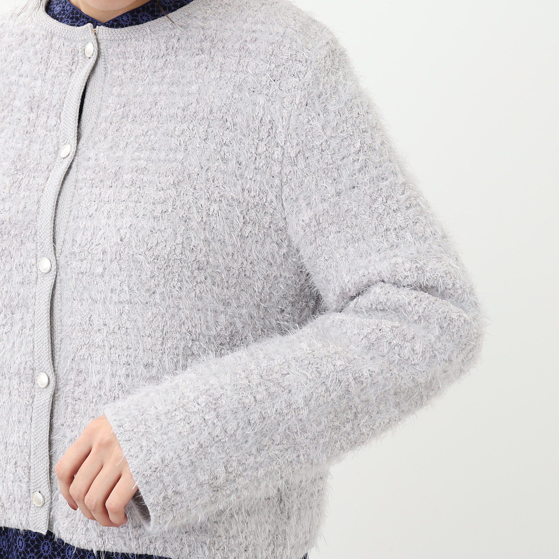 Reflect「【手洗い可】ジャカード編みカーディガン」|カーディガン|