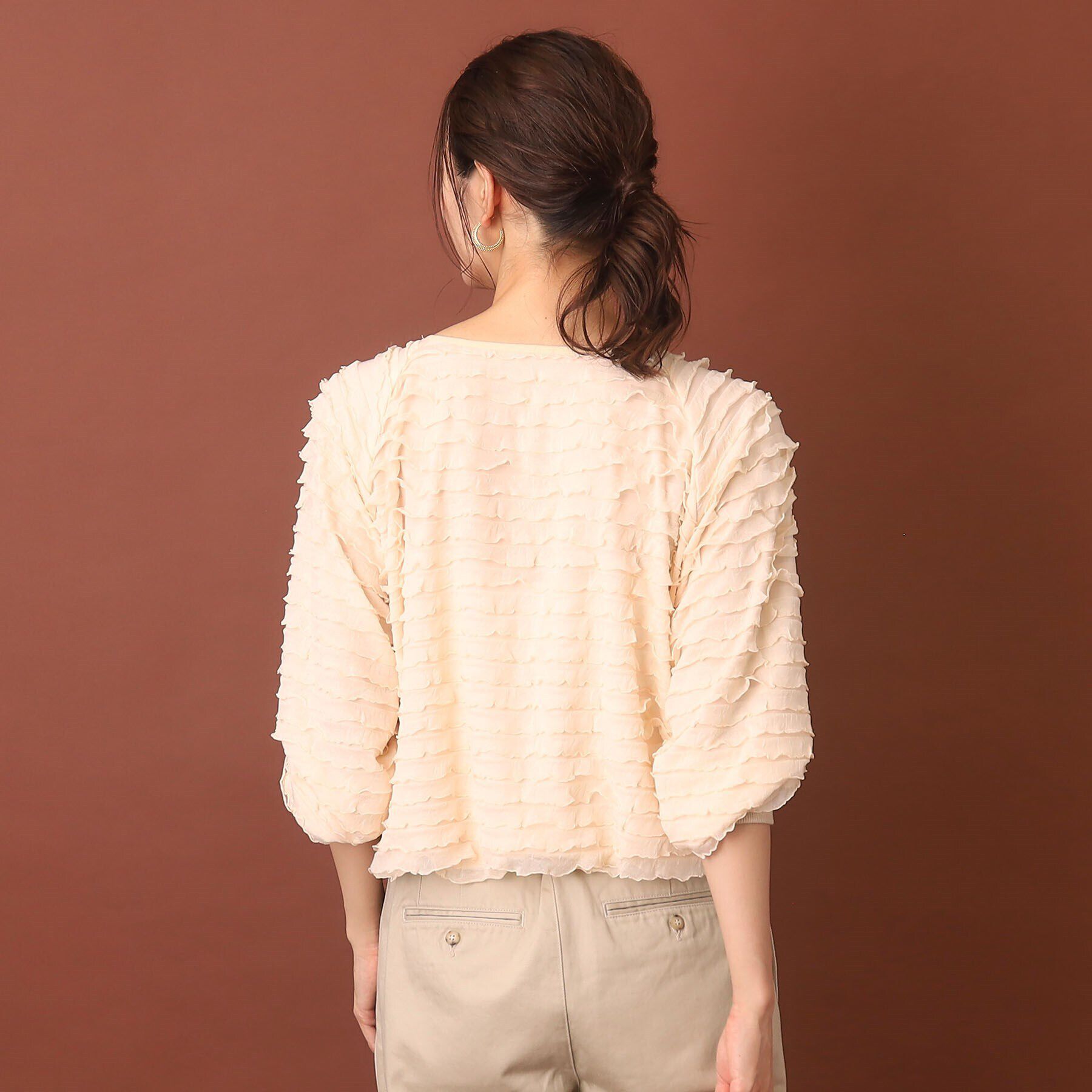 DRESSTERIOR「フリルジャージープルオーバー」|Tシャツ・カットソー|