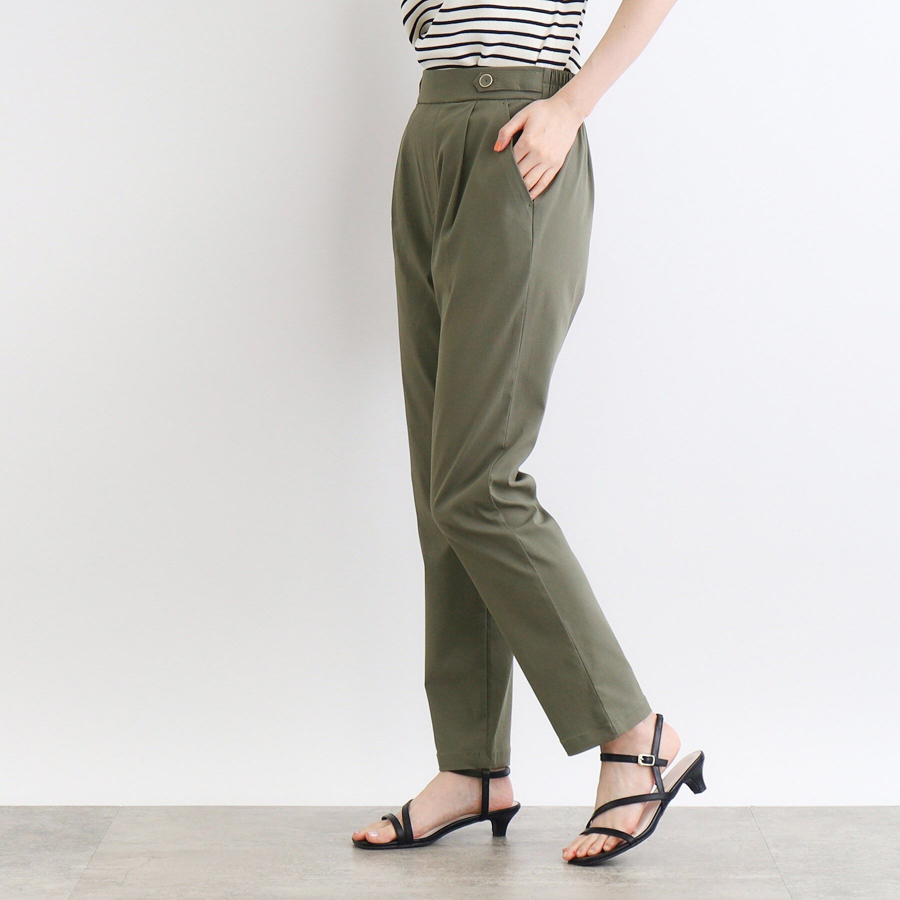 grove「【高身長さん向け＋5cm】＜接触冷感・多サイズ＞サマーハイパーストレッチテーパードパンツ」|その他|